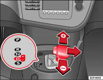 Fig. 120 Cambiar con tiptronic