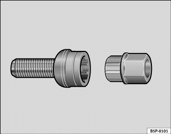 Fig. 152 Tornillo antirrobo de la rueda