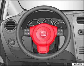 Fig. 17 Airbag del conductor en el volante