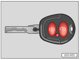 En vehículos con mando a distancia* se entregan dos llaves. Una llave convencional