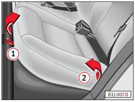 Para abatir el asiento