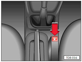 Desbloqueo de la tapa del depósito